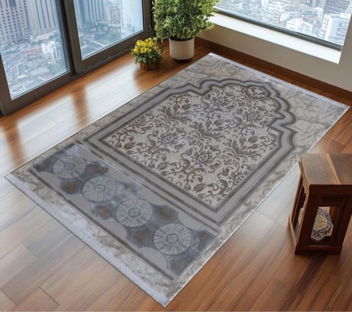 Beautiful Islamic Cream Color Prayer Mats