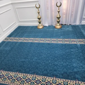 Classic Sky Blue with Border Mosque Carpet