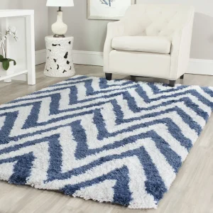 Hand-Tufted Acrylic Chevron Zigzag Mat