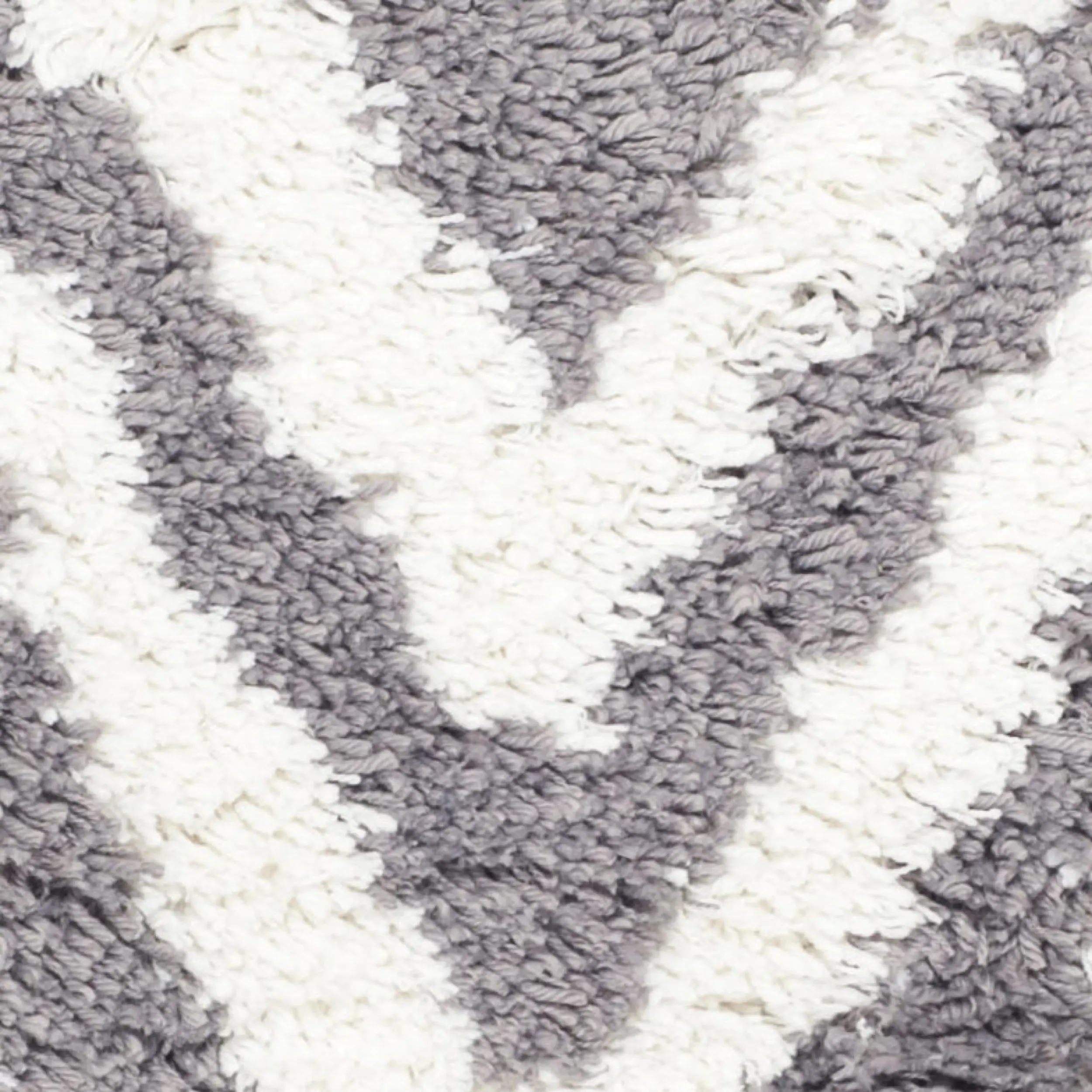 Handmade Grey Chevron Zigzag Rug - Image 3