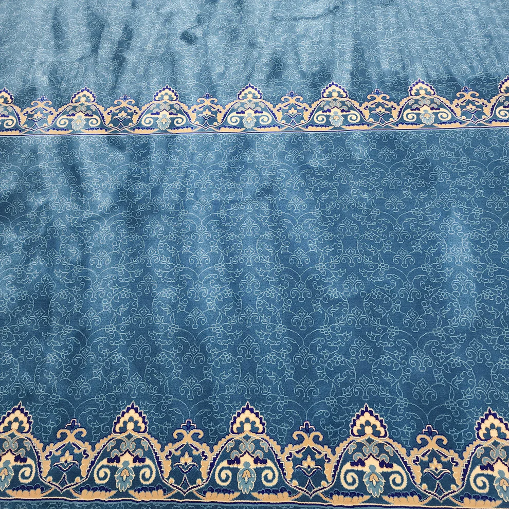 Sky Blue Luxury Mosque Carpet - Image 3