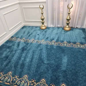 Sky Blue Luxury Mosque Carpet