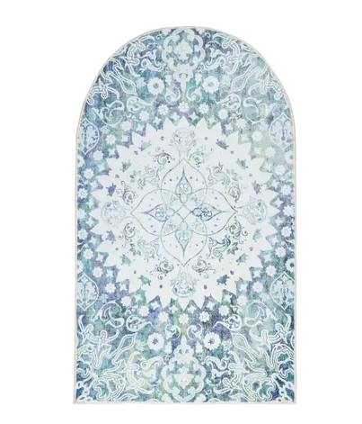 Manasek Al Mihrab Polyester Blue Prayer Mat