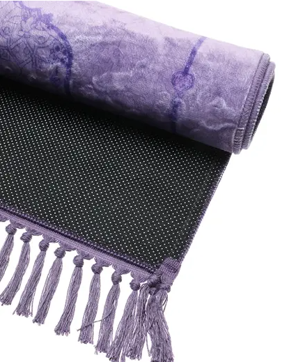 Manasek Yusr L' AlMudakir Polyester Purple Prayer Mat