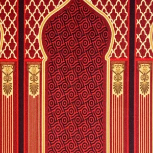Saff‑e‑Awwal Maroon Masjid SAF Carpet – Premium Mosque Prayer Carpet