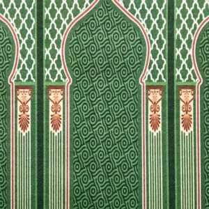 Masjid Prayer Carpet – Saff‑e‑Awwal Green SAF Carpet for Worship